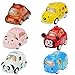 Jellydog Toy Pull Back Cars, 6 Pack Mini Pull Back Cars, Alloy Die-cast Vehicles Playset , Carton Animal Mini Toy Car, Pull Back and Go Car Toy for Toddler Party Favors Xmas