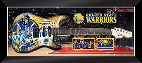 Golden State Warriors Custom Framed Woodrow Guitar