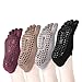 Yoga Socks Non Slip Skid Low Cut Barre Pilates with Grips for Women 4 Pack by Cosfash