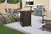 Suncast Outdoor Grilling Prep Station - Portable Outdoor BBQ Entertainment Storage Table Prep Station - Store Grilling Accessories, Condiments - Java