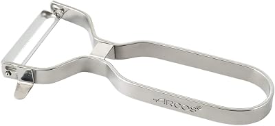 Descascador de tomate em aço inoxidável cromado profissional arcos 130 mm, descascador de vegetais, seguro para máquina de lavar louça, cor prata