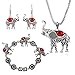 M MIRACULOUS GARDEN 3 Pack Elephant Jewelry Sets for Women Girls