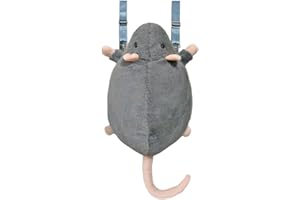 Mouse Shaped Backpack Cartoon Animal Backpack with Adjustable Strap Flower Branch Rat Mouse Toys Plush Children's Back-pack