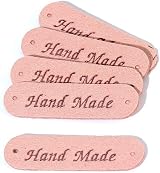 Borsgye 50PCS PU Leather Tags Handmade Embossed Labels for Crafts view 2