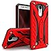 Zizo Static Series Compatible with LG Aristo Case Military Grade Drop Tested with Built in Kickstand LG Fortune Case RED Black