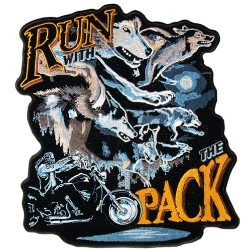 Milwaukee Leather Run with The Pack Wolf 5" x 5" Patch - 5W X 5H