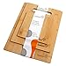 Bamboo Cutting Board Set 3 Piece, Large, Medium, Small – Great for Food Prep & Serving Cheeses, Charcuterie, Bread, Crackers, Veggies & More