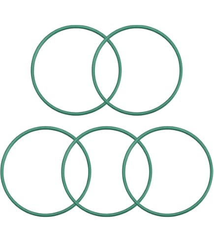 Fluorine Rubber O-Rings, 22mm OD 18mm ID 2mm Width FKM Seal Gasket For Machinery Plumbing, Green, Pack Of 2