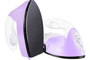 ACHENYUANYUAN Mini Heat Press Small Iron Portable Heat Press Machine Mini Craft Iron with Charging Base Accessories for DIY T-Shirts, Shoes, Bag and Hats Heat Transfer Vinyl Projects (Light Purple)
