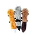 ZippyPaws - Skinny Peltz No Stuffing Squeaky Plush Dog Toy, Fox, Raccoon, and Squirrel - Small primary