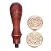 Shappy 2 Pieces Sealing Stamps Vintage Removable Wax Seal Stamp Set Love and Rose Pattern with 1 Piece Wooden Handle