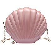 AIBEARTY Cute Seashell Shape Crossbody Purse Small Shoulder Bag with Chain for Women Little Girls