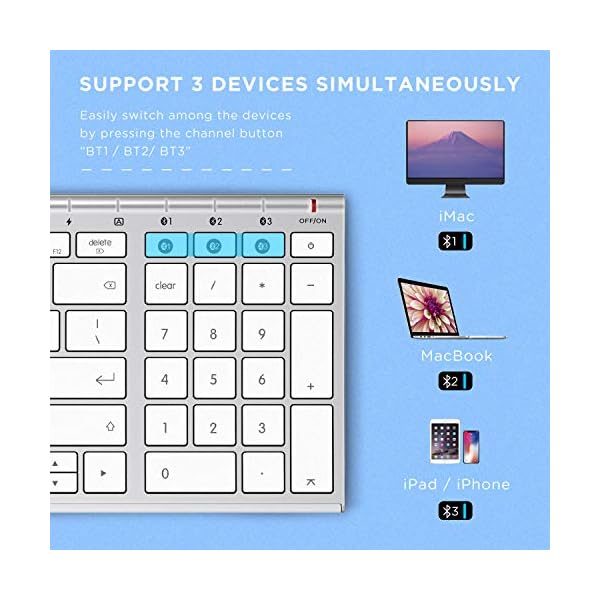 Bluetooth-Keyboard-for-Mac-Jelly-Comb-KUS015G-2-Multi-Device-Wireless-Keyboard-Full-Size-Ultra-Slim-UK-QWERTY-Specially-for-Apple-OSiOS-Systems-White-and-Silver Bluetooth Keyboard for Mac, Jelly Comb KUS015G-2 Multi-Device Wireless Keyboard Full Size Ultra Slim UK QWERTY Specially…