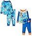 Disney Boys' Finding Dory 4-Piece Cotton Pajama Set, Blue, 18 Months