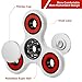 LYNEC Fidget Spinner - Hand Spinner EDC ADHD Focus,Ultra Durable Hight Speed Si3N4 Hybrid Ceramic Bearing,1-3 Mins Spins(White with Red)