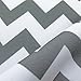 Waterproof Outdoor Chevron Canvas Grey/White 60 inch Fabric By the Yard (F.E.)
