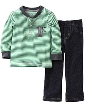 Baby Boys' 2 Piece Henley & Pants Set (Baby)