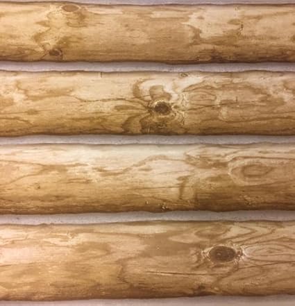 New Log Cabin Wallpaper Real Log Look Rustic Wall Paper Double