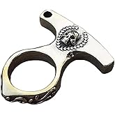 TAOYATAO Retro Brass Keychain Hook Accessories Brass keyring Wallet Chain EDC Car keychain (A)