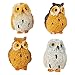 Juvale Owl Figurines - Pack of 8 Mini Owl Resin Figurines, Fairy Garden Accessories, Owl DecorOrnaments Perfect for Children, Indoor and Outdoor Decor, Multicolor, 1.37 x 1 x 1 Inches