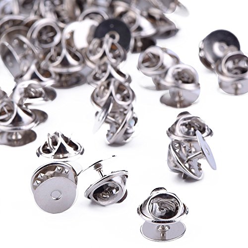 eBoot 25 Pieces Tie Tacks Blank Pins with Clutch Back