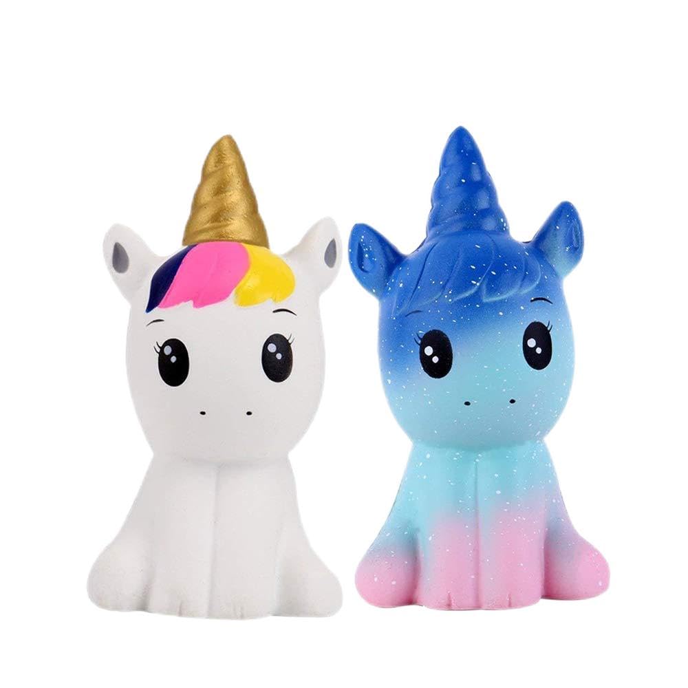 Anboor Squishies Pack 2 Pcs Squishy Unicorn Toys Slow Rising Scented Squeeze Toys Squishies Animal Toys Stress Relief Kawaii Prime Gift