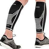Mava Sports Compression Calf Sleeve, Leg Support Socks Black