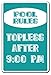 Pool Rules Parking Sign Swim Swimming Bathing Backyard | Indoor/Outdoor | 12