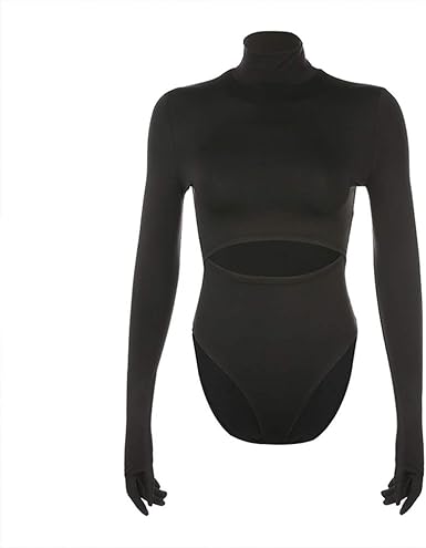 black turtleneck jumpsuit