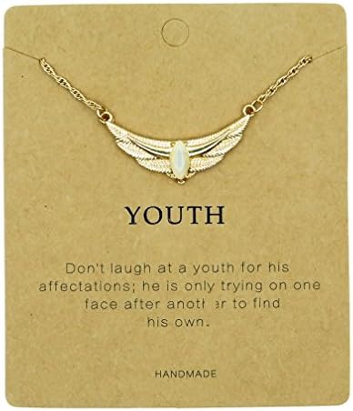 Fun Daisy Totem Feather Wings to Fly The Courage to Dream of Youth Necklace
