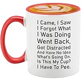 Veracco I Came I Saw I Forgot Coffee Mug Have No Idea Whats Going On Is This My Cup I Have To Pee Cup Sarcastic Gift Office Humor Gift Wife Coffee Mug Gifts For Forgetful Friend Office Humor Present