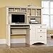 Sauder Harbor View Computer Desk With Hutch, Antiqued White finish
