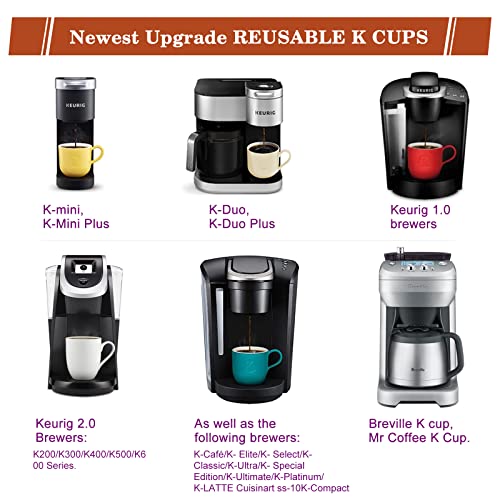 Reusable K Cups for K-Mini/K-Duo, Pack Reusable Coffee Filters