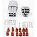 TinFmoon 3 Sets 6 Pin Way Waterproof Electrical Connector Plug for Car Auto etc.
