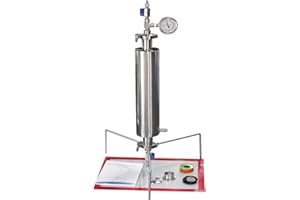 LABFENG Stainless Steel Vacuum Tube Kit Stainless Steel Vacuum Chamber 90 Gram Double Layer Stainless Steel Tube with Tripod Used to Extract from Plant Leaves