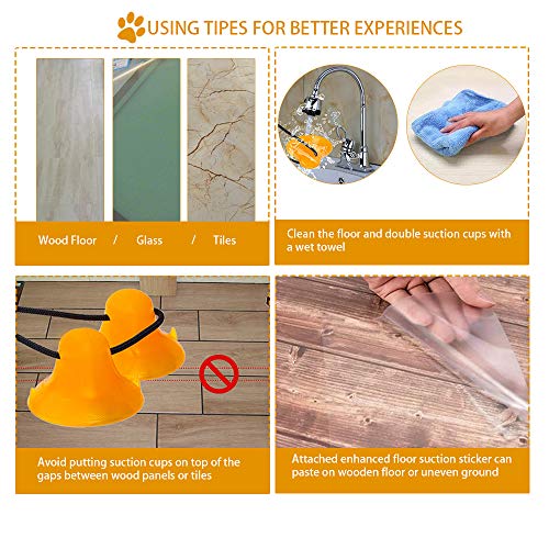 shuny Double Suction Cup Dog Chew Toy Tug of War Rope Toys for Aggressive Chewers Interactive Puppy Puzzle Toys Food Dispensing Toothbrush Teeth Cleaning Ball for Large Dogs