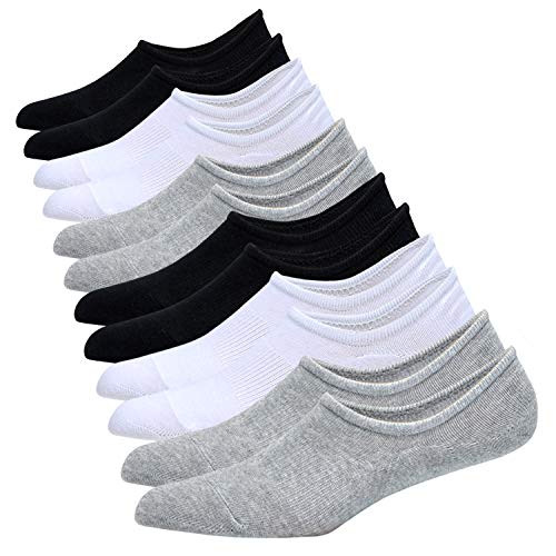 JORMATT 6 Pairs Men No Show Low Cut Socks NonSlip Women Athletic