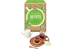 [Nokchawon] Pu-erh Tea, Pu'erh Tea, Fermented Puerh Tea from Korea, Premium Dark Tea, 20 Count Tea Bags, 0.63oz(18g)