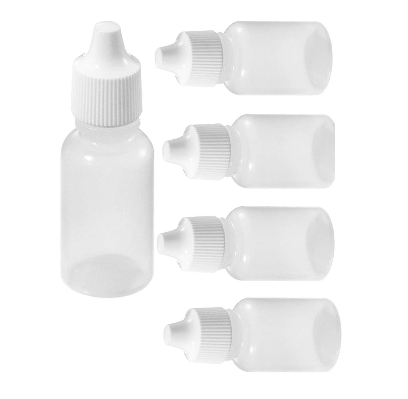 Photo 1 of Dropper Bottles US 5pcs 30ml Empty Plastic Squeezable Eye Liquid Dropper Sample