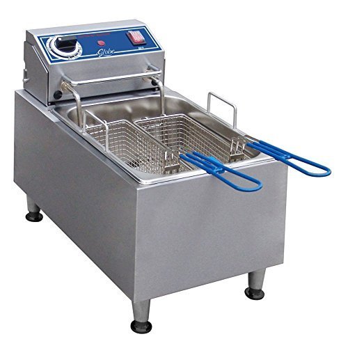 Click Here to See More Images Globe Food PF10E Countertop 120v Electric 10-LB Oil Capacity Fryer by Globe