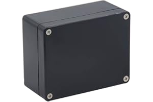 Junction box, Raculety Electrical Project Case Power Junction Box, Project Box Black (4.53"x3.54"x2.17")