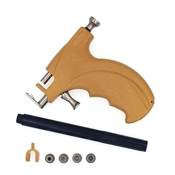 FENICAL Ohr Piercing Kit Edelstahl Ohrlochpistole Ohrring Pistole mit Knopf für Ohr Nase Nabel Lippen Körper