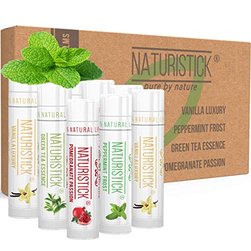 Amazon.com : 8-Pack Lip Balm Gift Set by Naturistick. Assorted Flavors. 100% Natural Ingredients. Best Beeswax Chapsticks for Dry, Chapped Lips. Made in USA for Men, Women and Children : Beauty