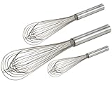 Cybrtrayd 3-Piece Stainless Steel Chocolatier's Piano Whip Set