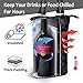 Tirrinia Insulated Wine Carrier Tote - Travel Padded 2 Bottle Wine/Champagne Cooler Bag with Handle and Adjustable Shoulder Strap + Free Corkscrew, Great Wine Lover Gift, Black