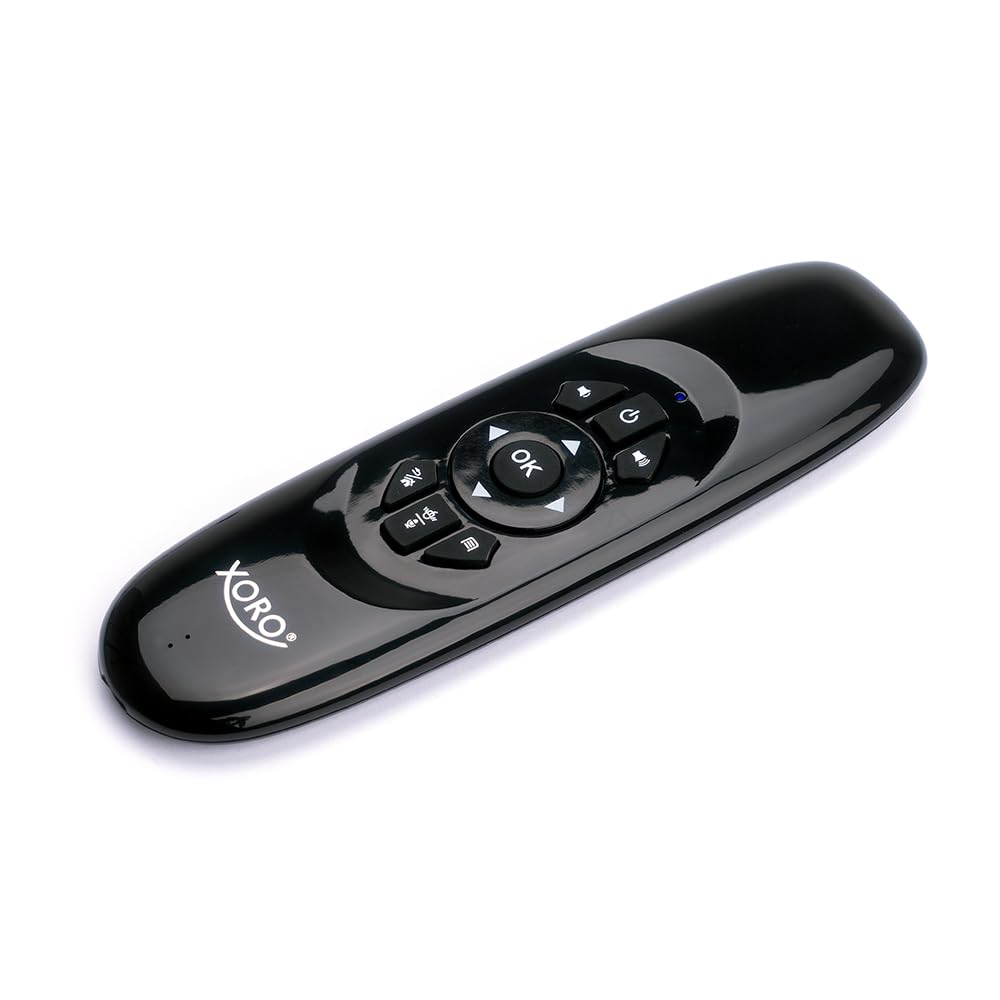 Xoro AMW100 Airmouse with QWERTZ Keyboard and Microphone Black