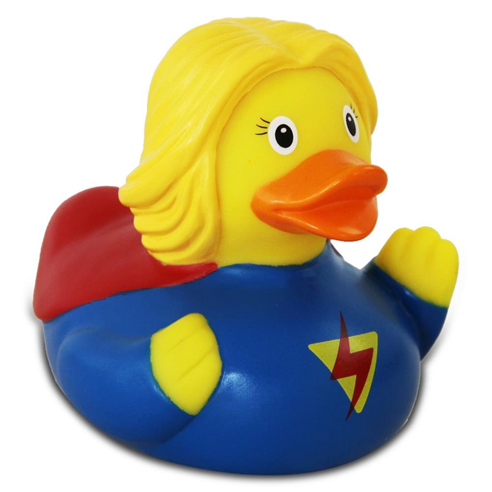 Lilalu 8 x 8 cm/50 g Collector and Baby Superwoman Rubber Duck Bath Toy