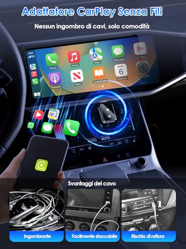 2-in-1 Wireless Adapter for CarPlay & Android Auto - Upgrade 2026, Wireless USB/Type-C Adapter, Fast and Stable Connection Without Delays, Compatible with iOS 10+ and Android 11+