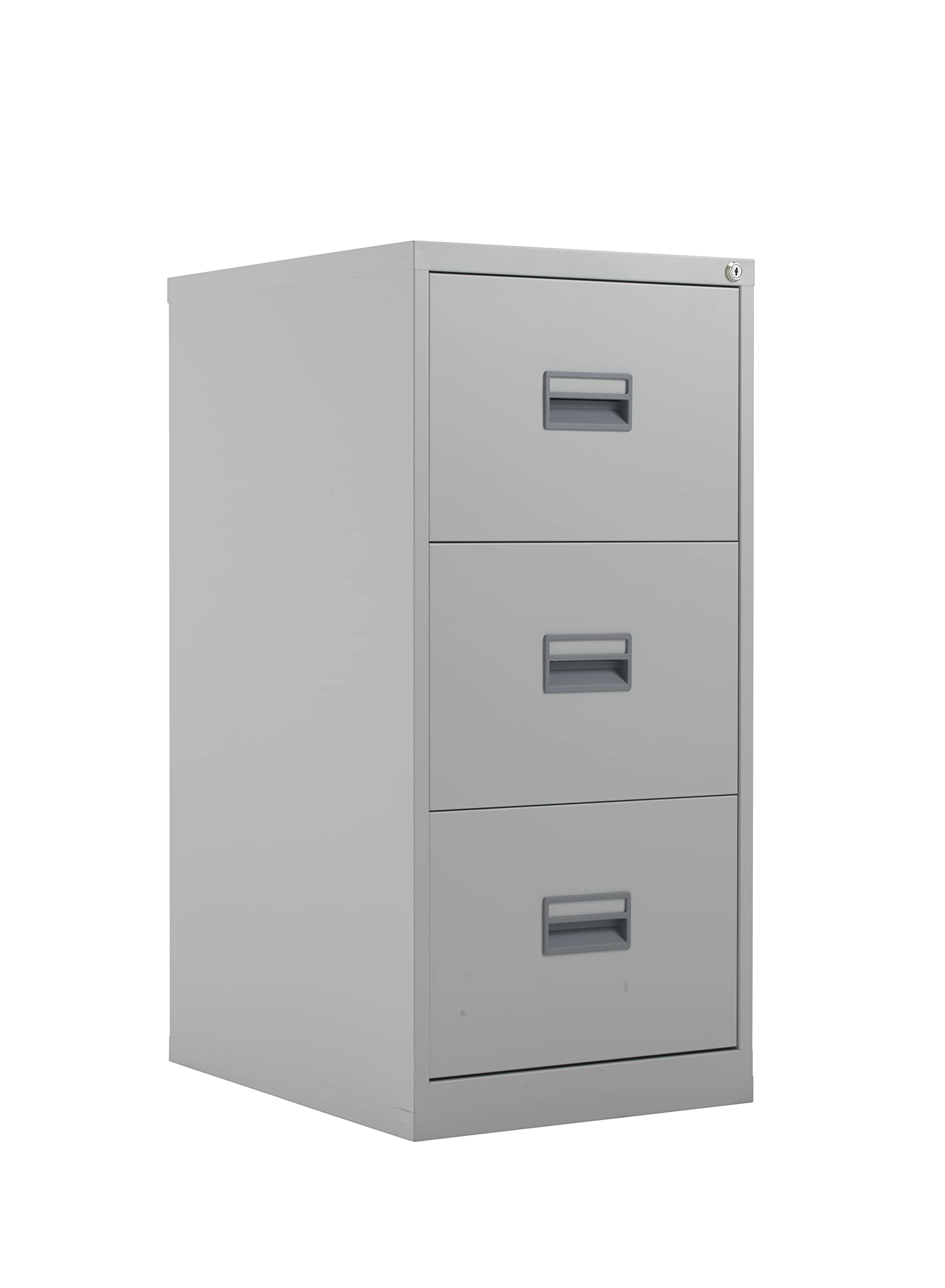 Office Hippo Heavy Duty Steel Filing Cabinet, 3 Drawer Filing Cabinet, Fully Welded Construction with 40kg Drawer Tolerance, Lockable Office Storage, 7 Year Guarantee, Grey