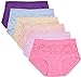 Buankoxy Women's 6 Pack Mid-Rise Stretch Underwear